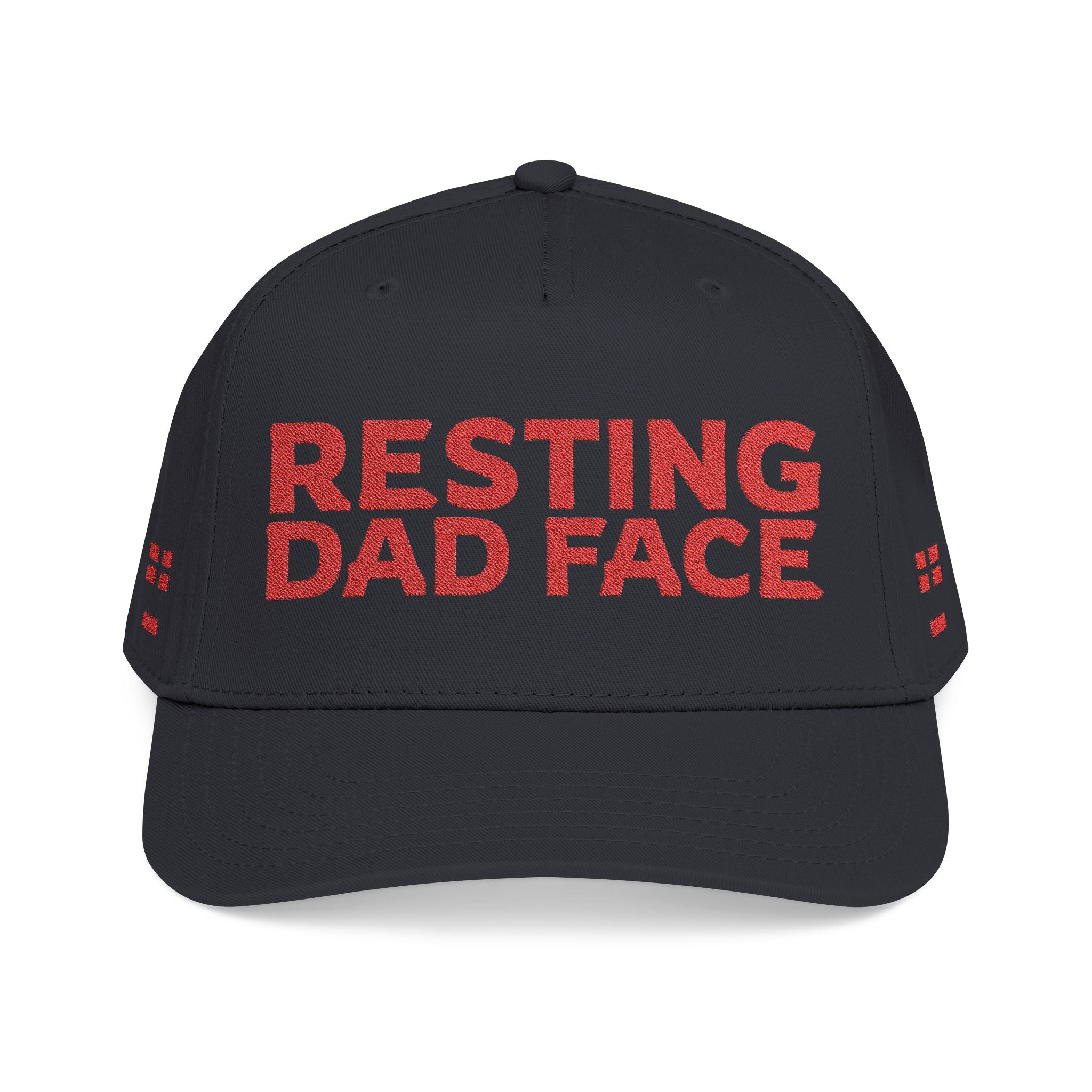 Resting Dad Face Cap - Red Embroidery