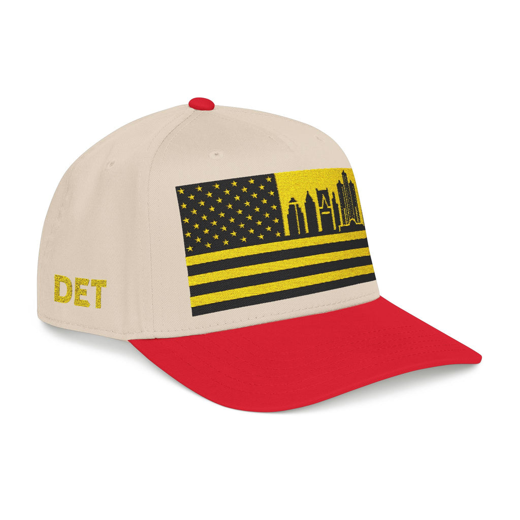 Detroit City Skyline Cap - Yellow/Black Flag
