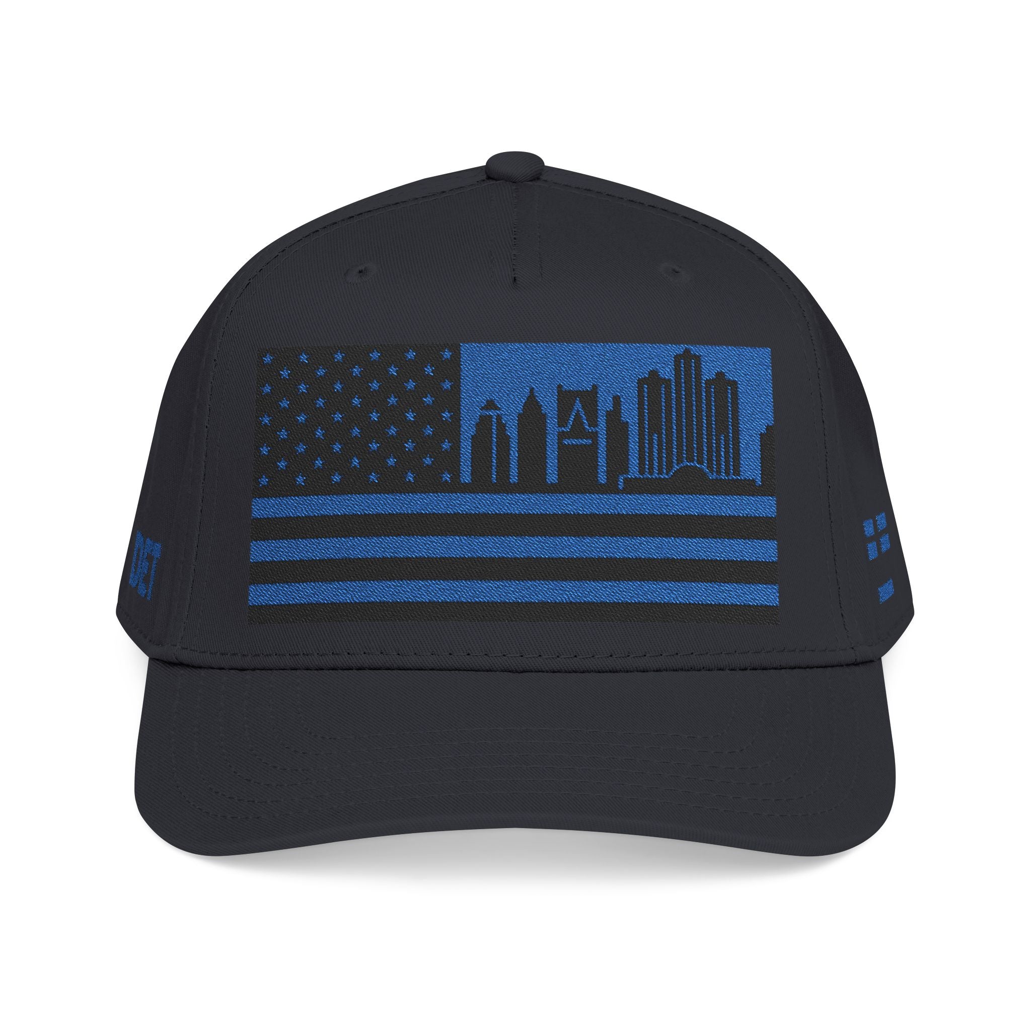 Detroit City Skyline Cap - Blue/Black Flag