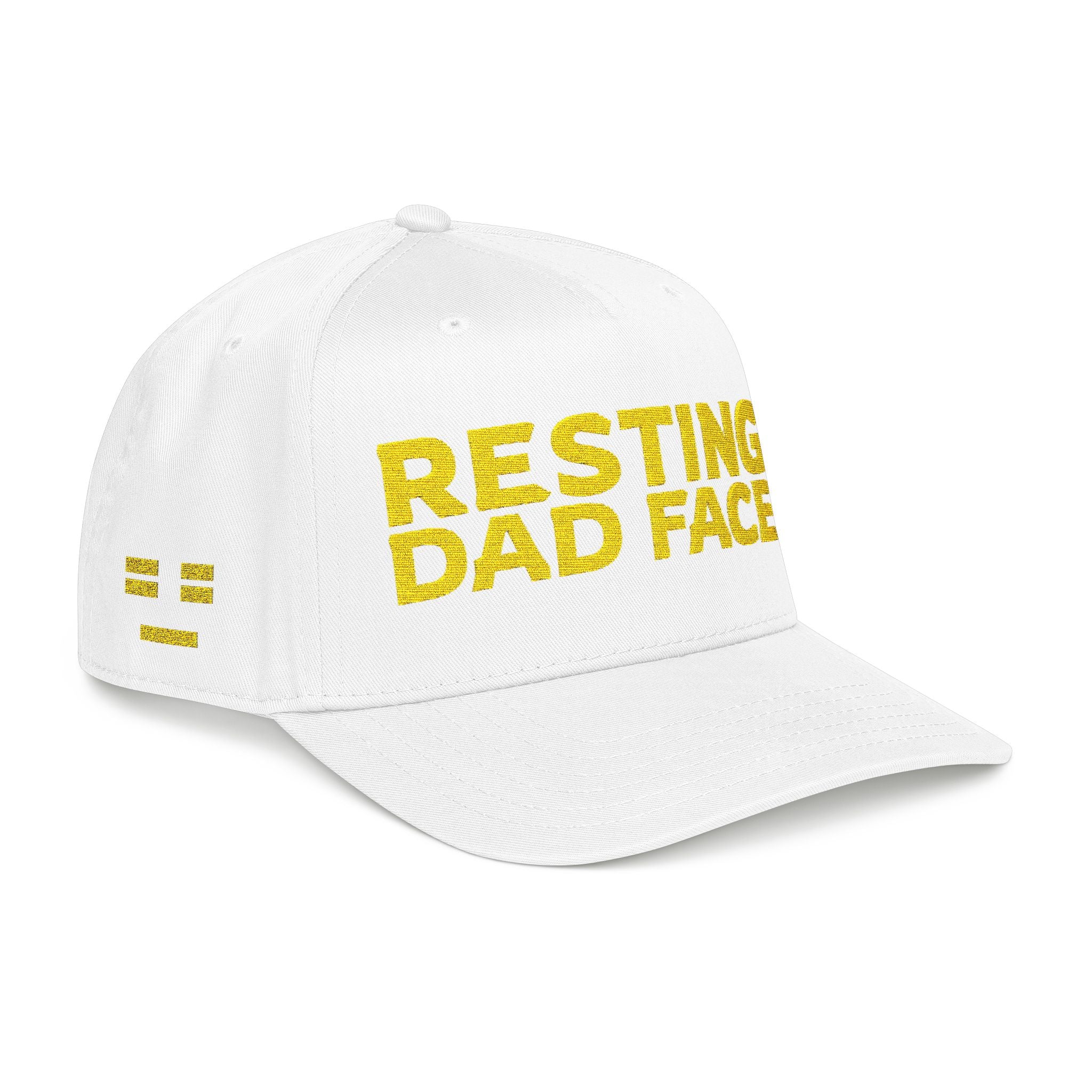 Resting Dad Face Cap - Yellow Embroidery