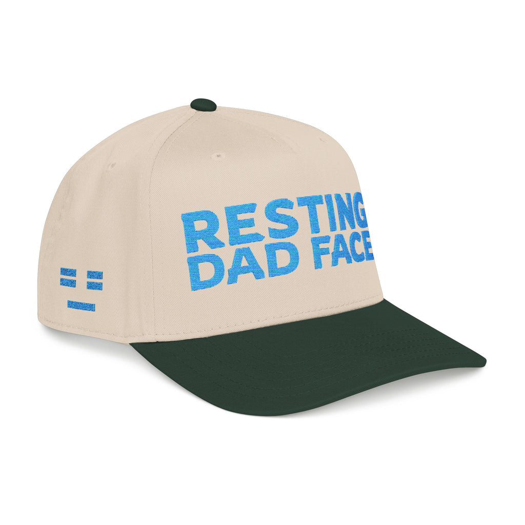 Resting Dad Face Cap - Light Blue Embroidery