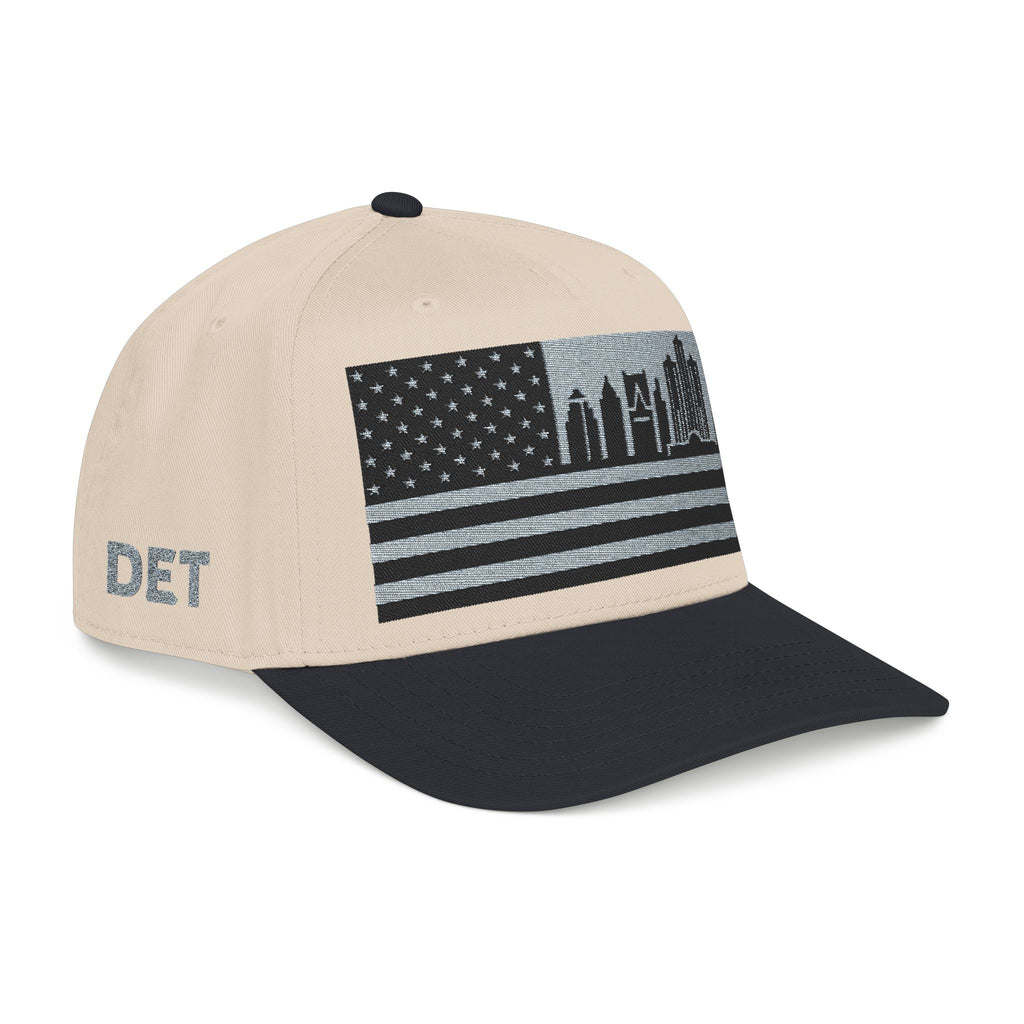 Detroit City Skyline Cap - Grey/Black Flag