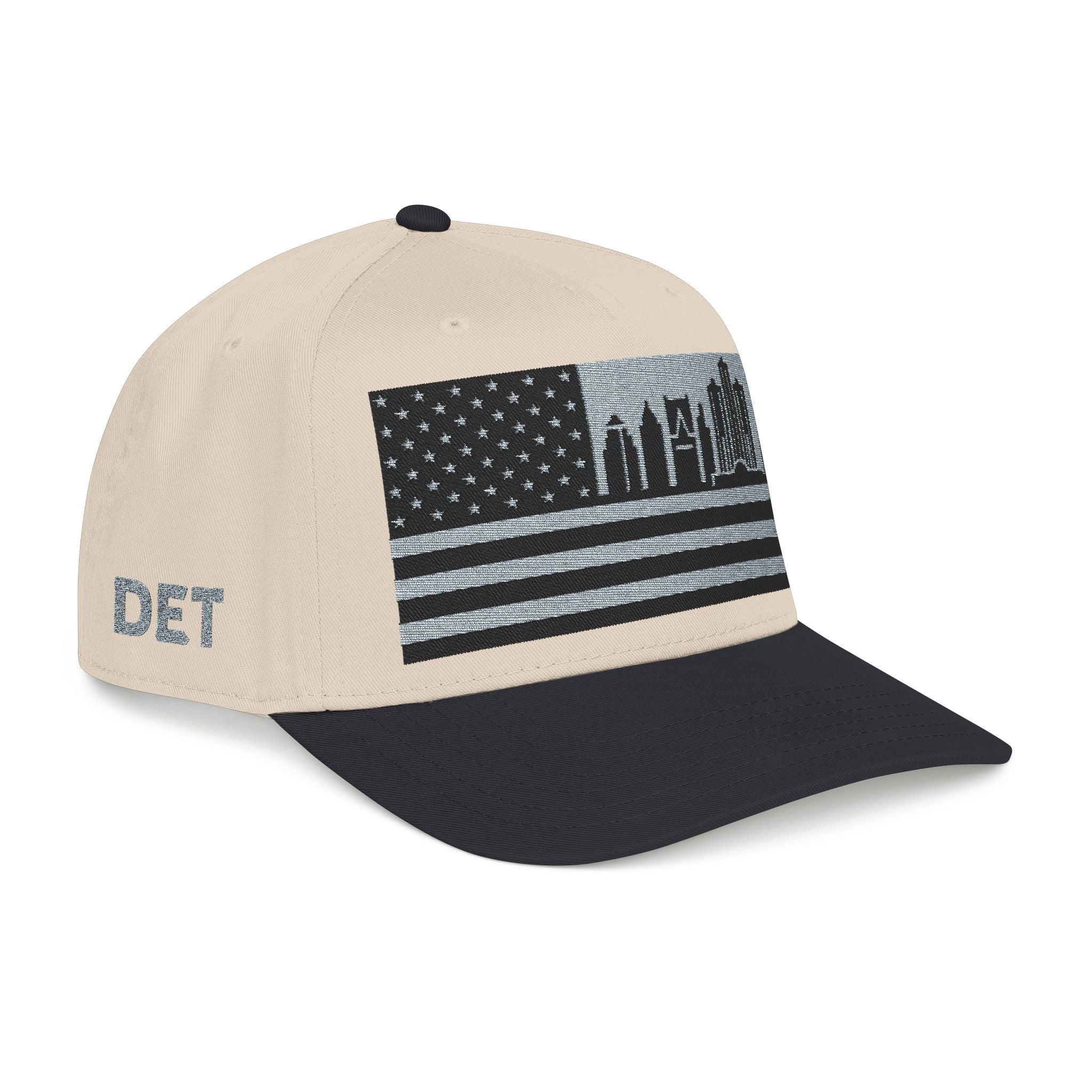 Detroit City Skyline Cap - Grey/Black Flag