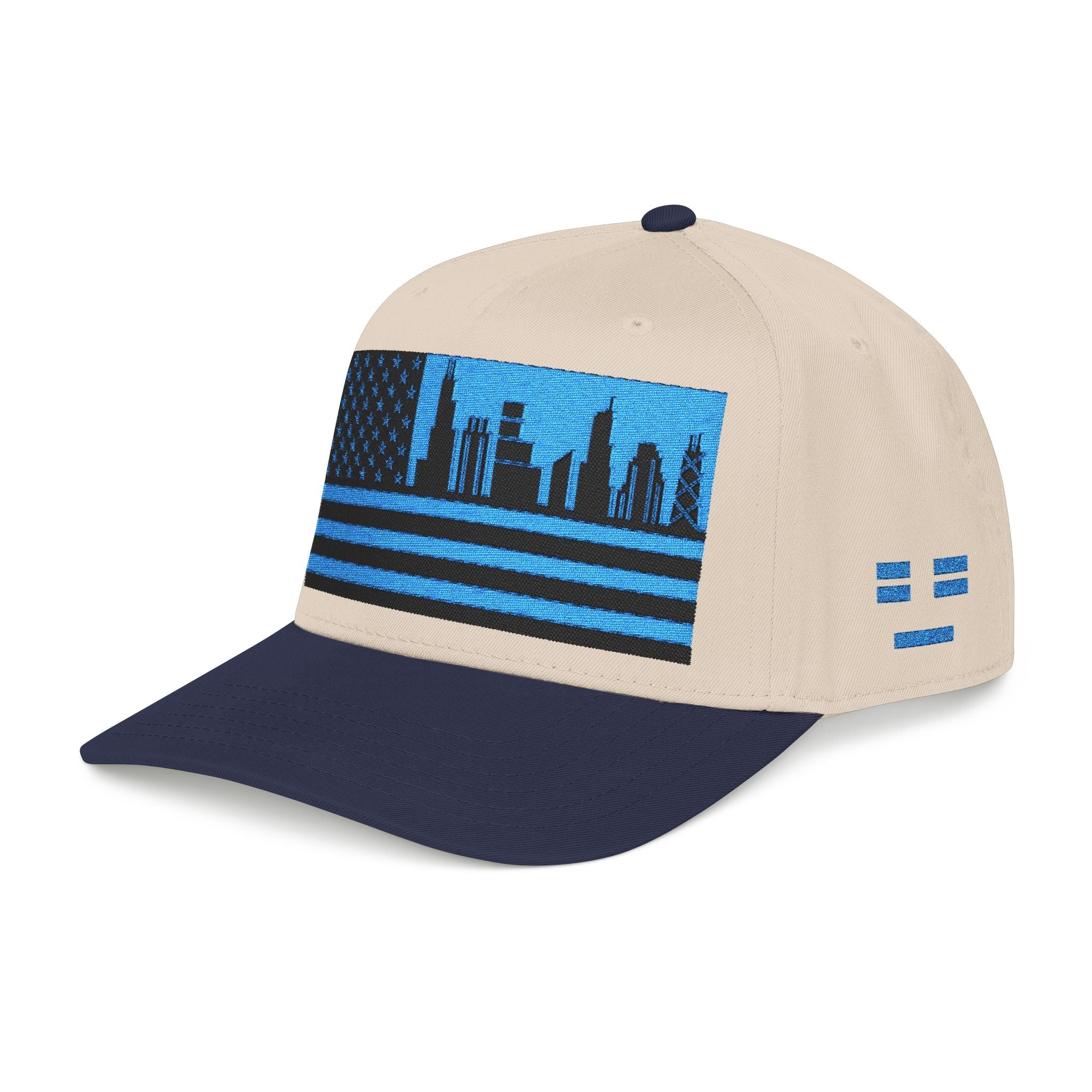 Chicago City Skyline Cap - Light Blue/Black Flag