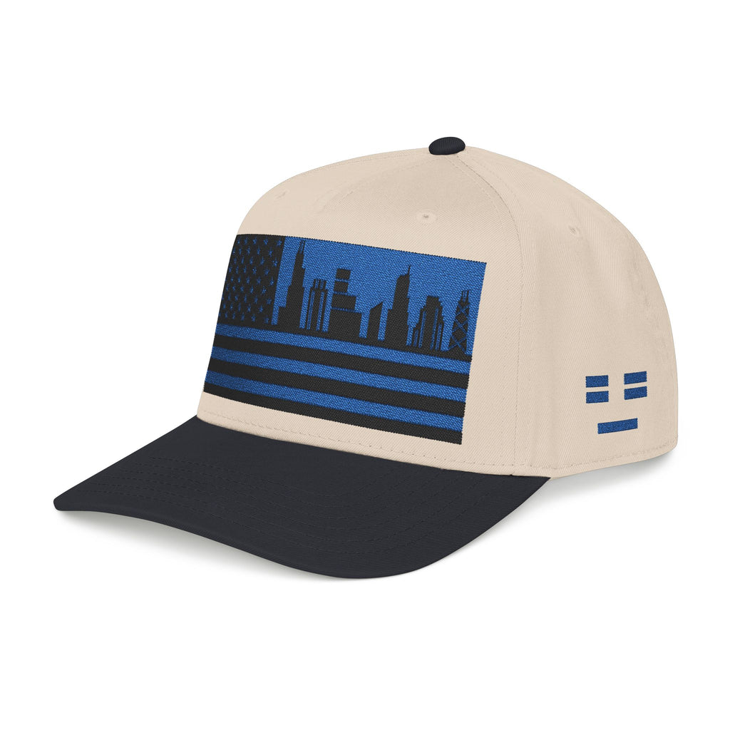 Chicago City Skyline Cap - Blue/Black Flag