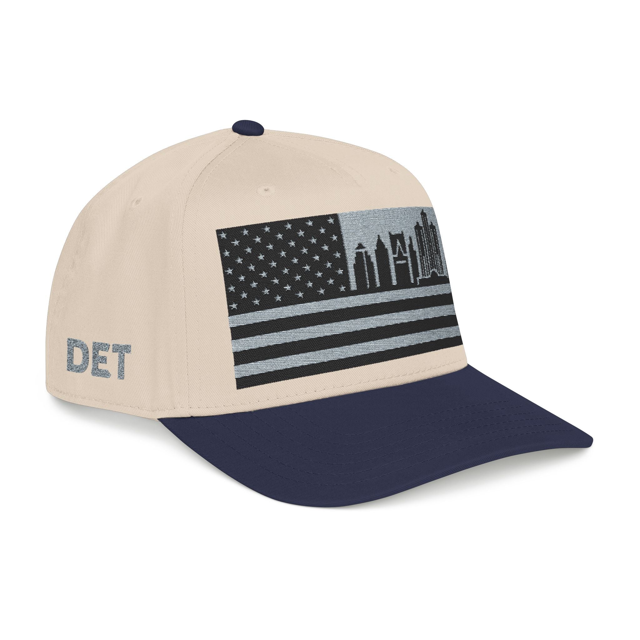 Detroit City Skyline Cap - Grey/Black Flag