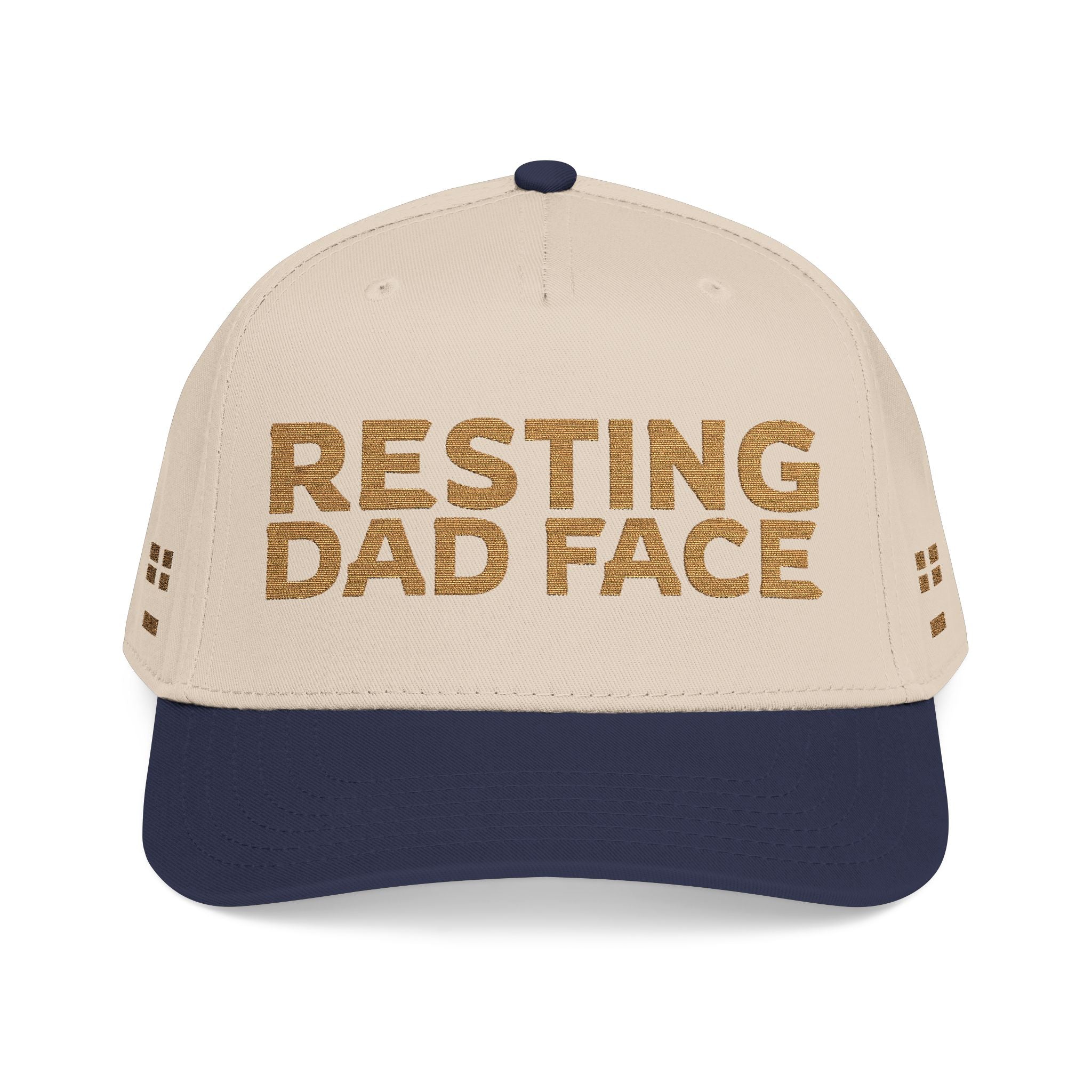 Resting Dad Face Cap - Gold Embroidery