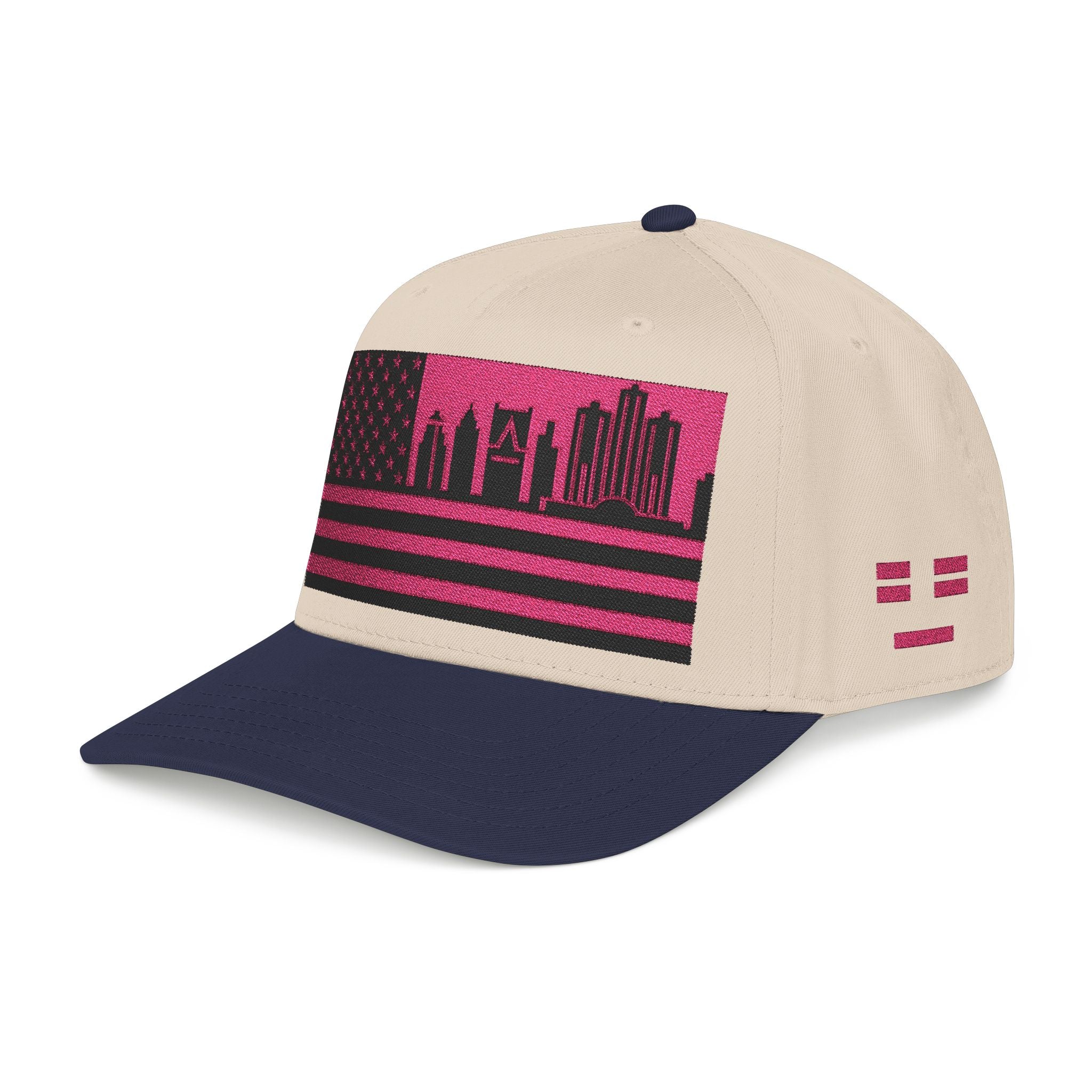 Detroit City Skyline Cap - Pink/Black Flag
