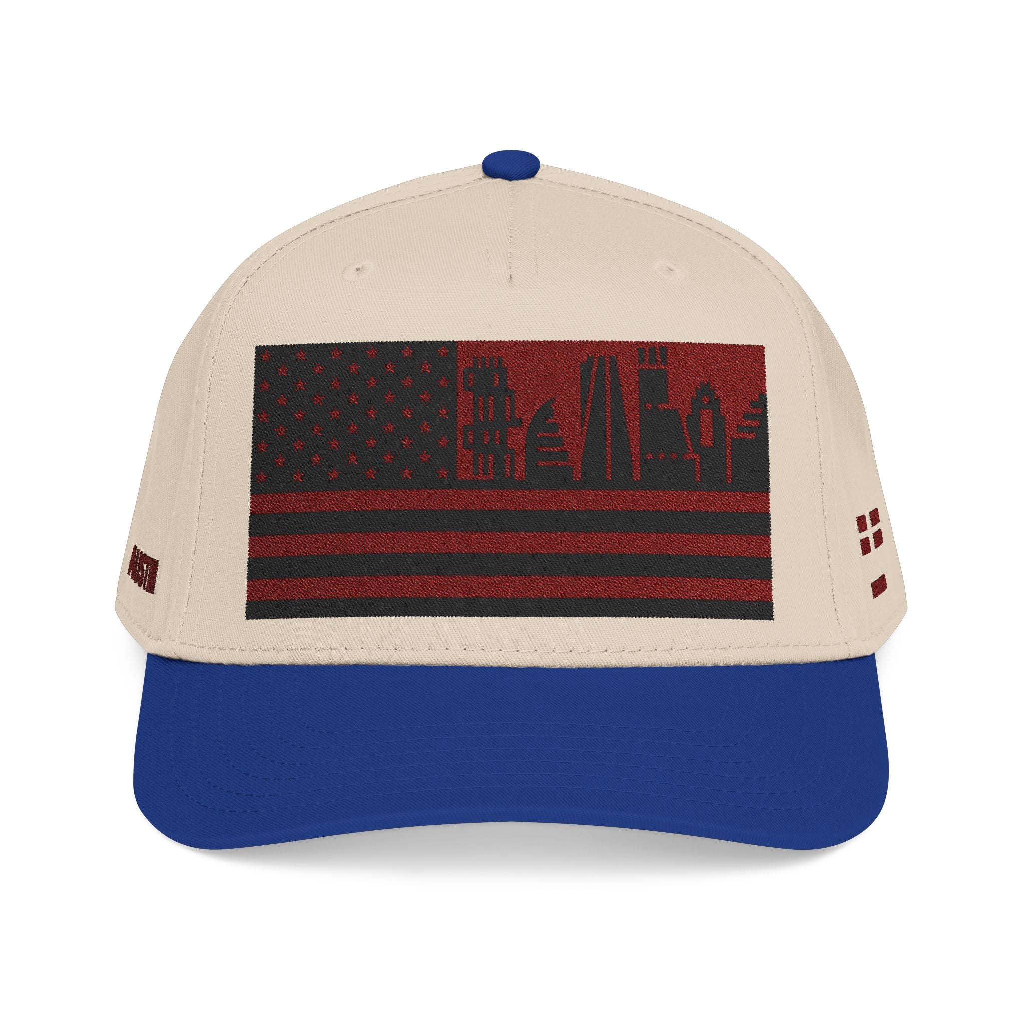 Austin City Skyline Cap - Maroon/Black Flag