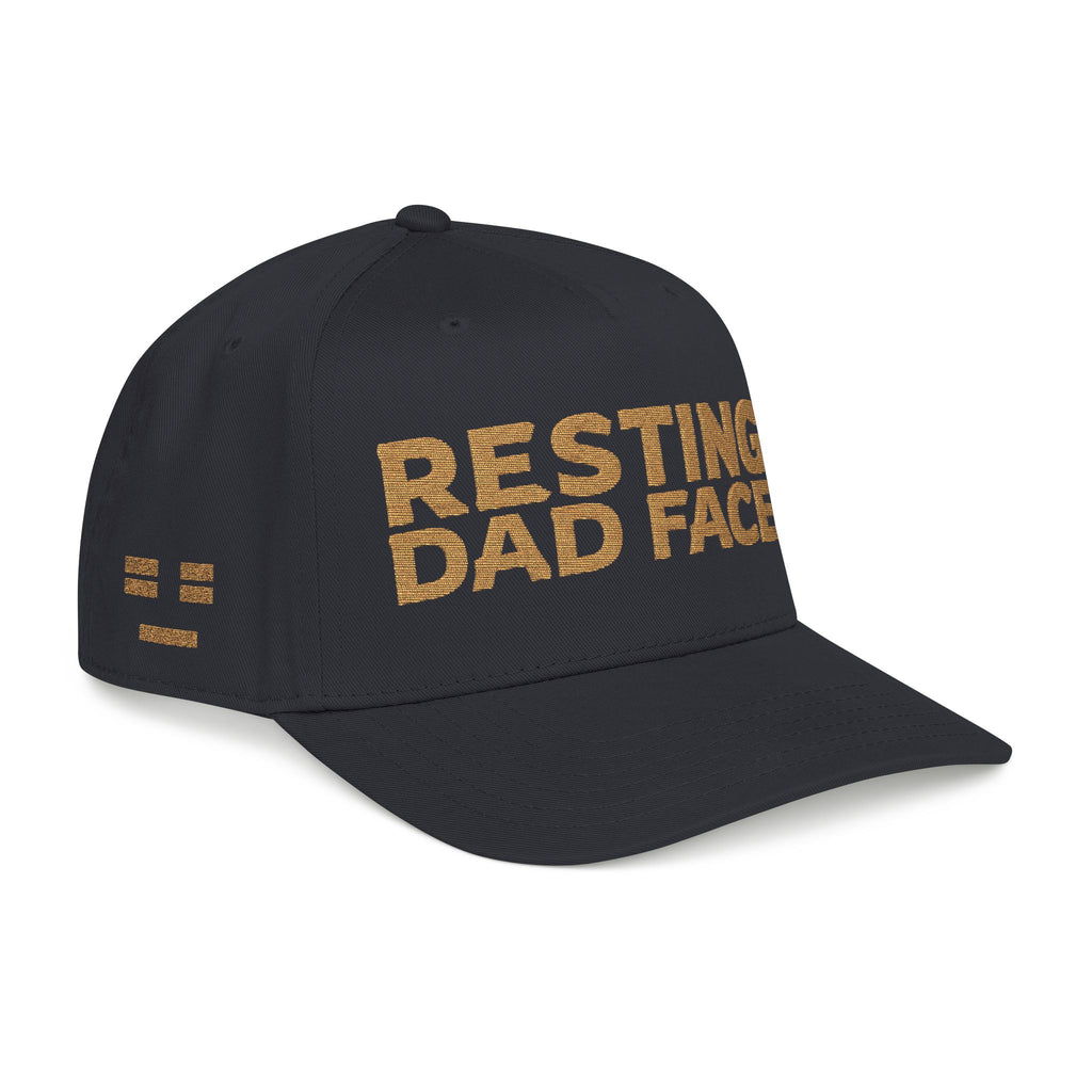 Resting Dad Face Cap - Gold Embroidery