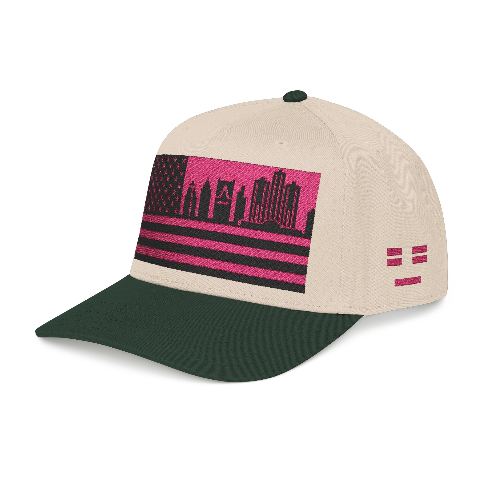 Detroit City Skyline Cap - Pink/Black Flag