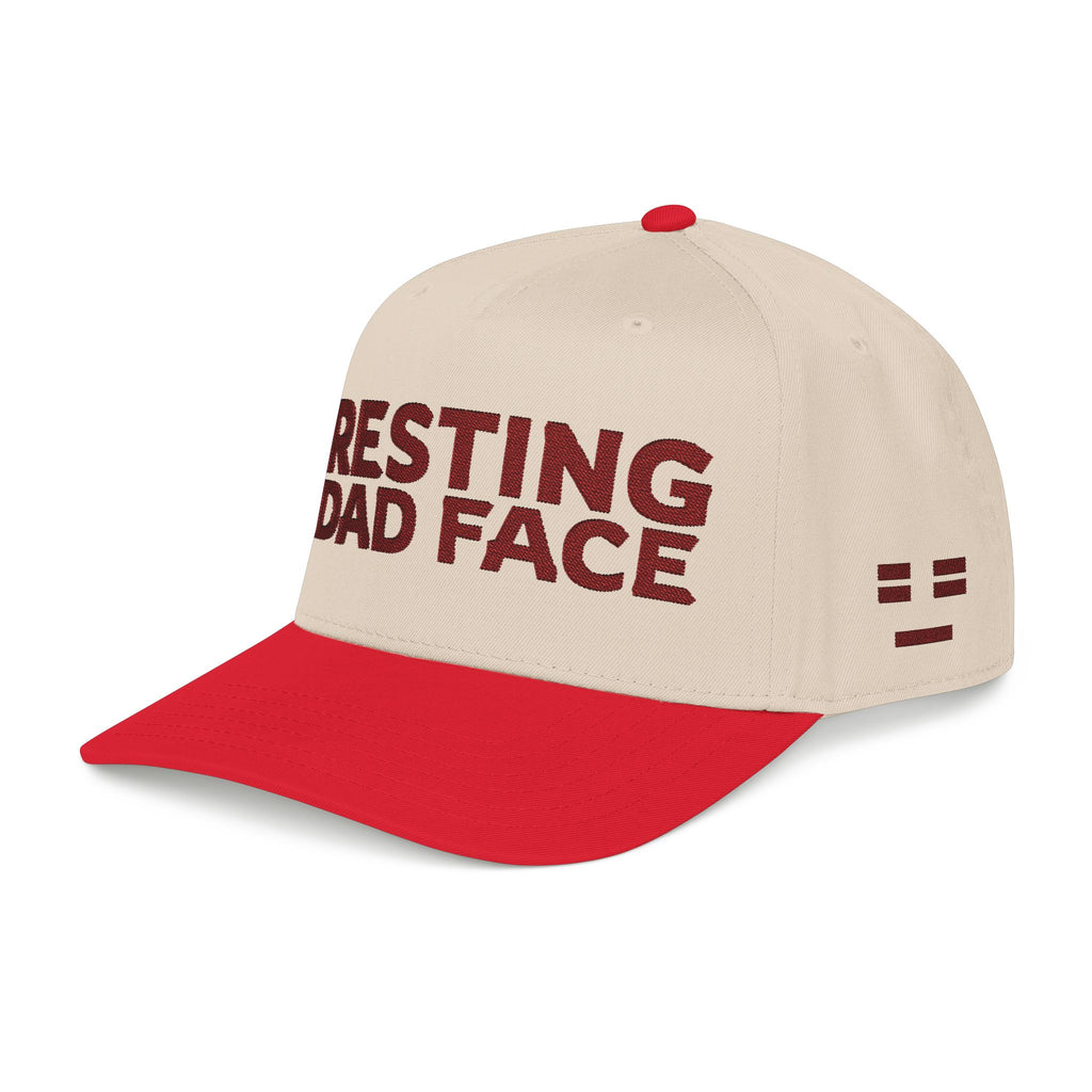 Resting Dad Face Cap - Maroon Embroidery