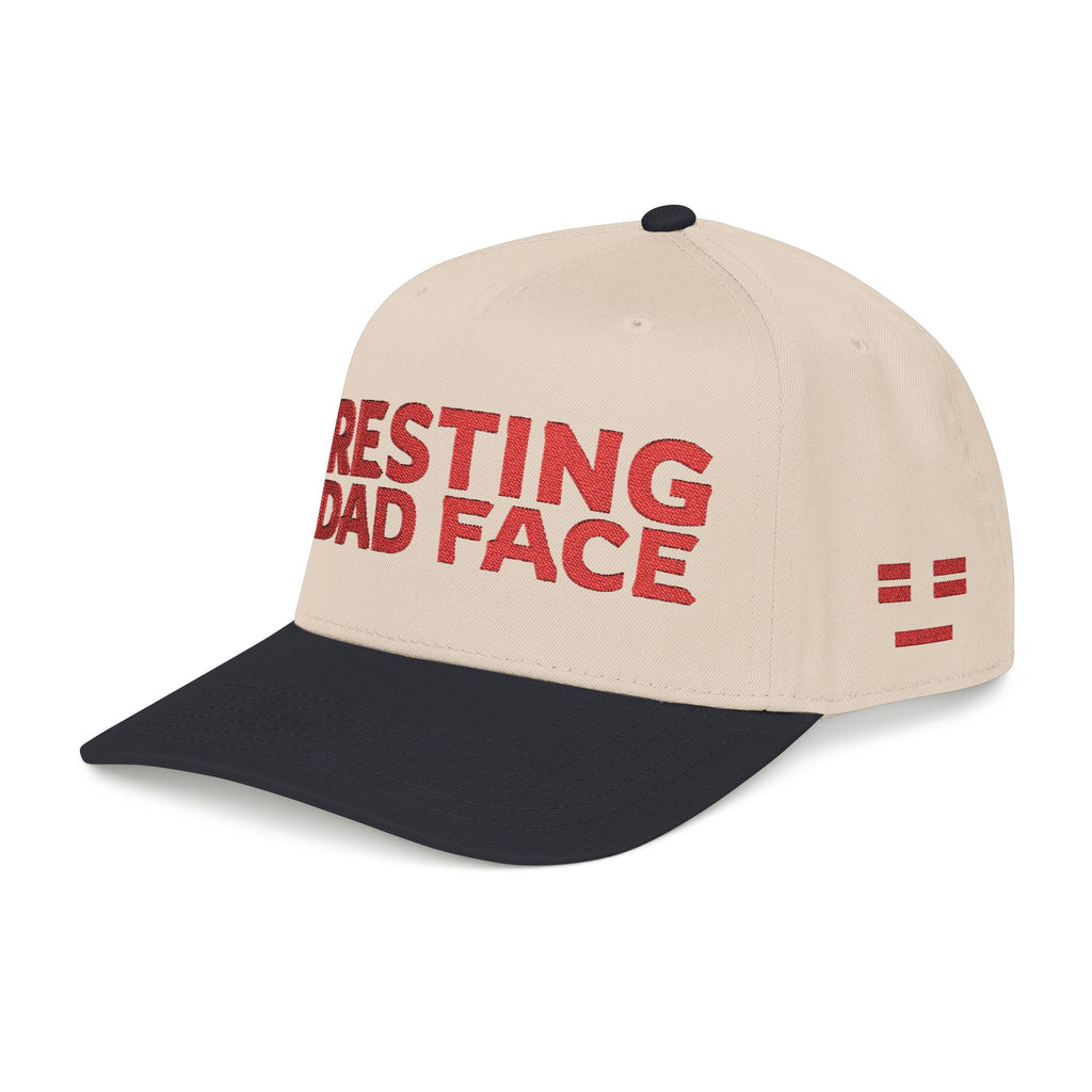 Resting Dad Face Cap - Red Embroidery