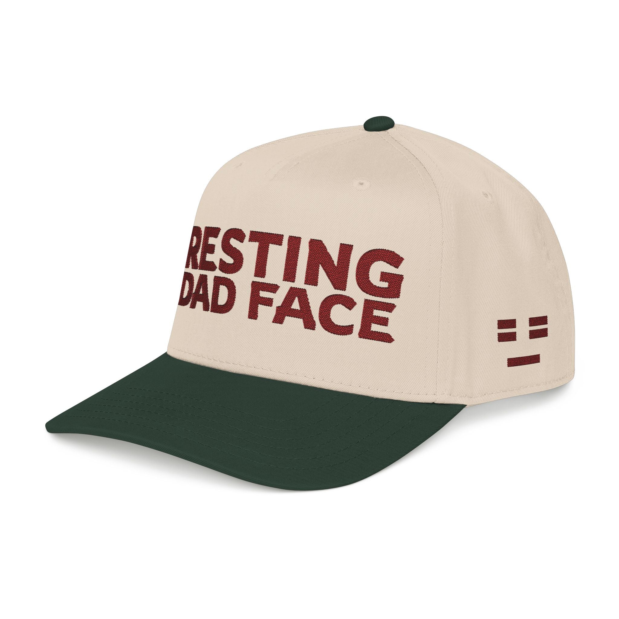Resting Dad Face Cap - Maroon Embroidery