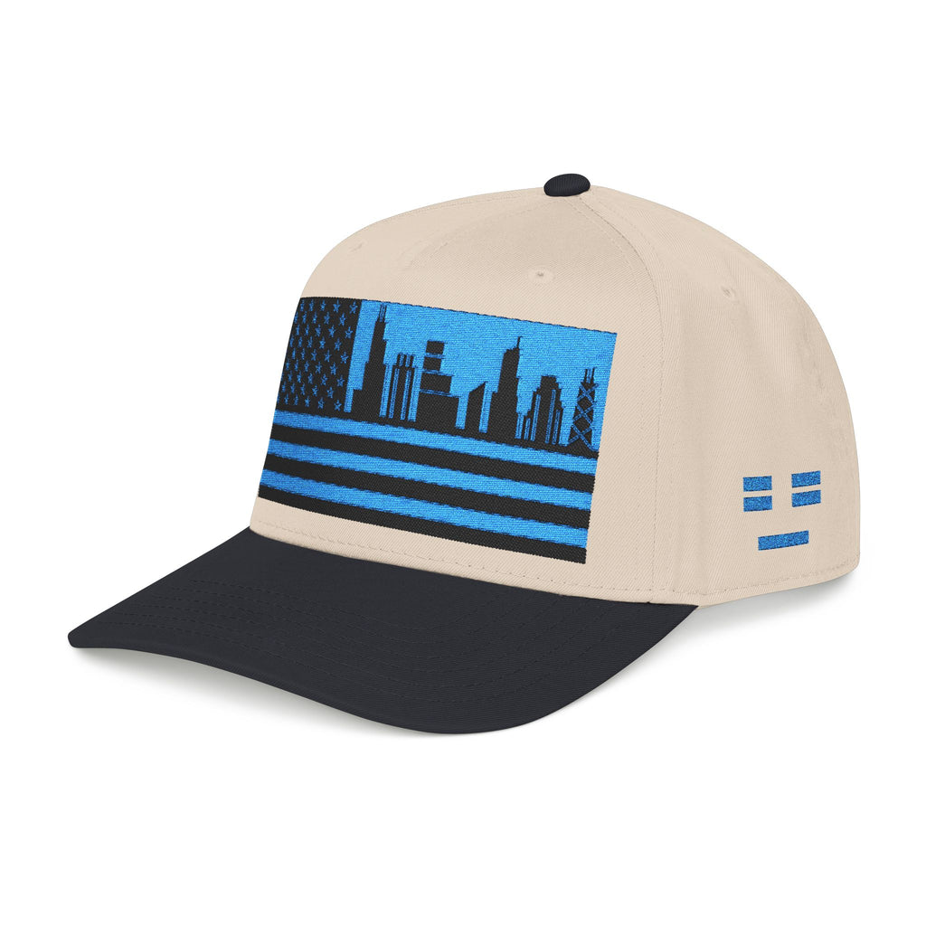 Chicago City Skyline Cap - Light Blue/Black Flag
