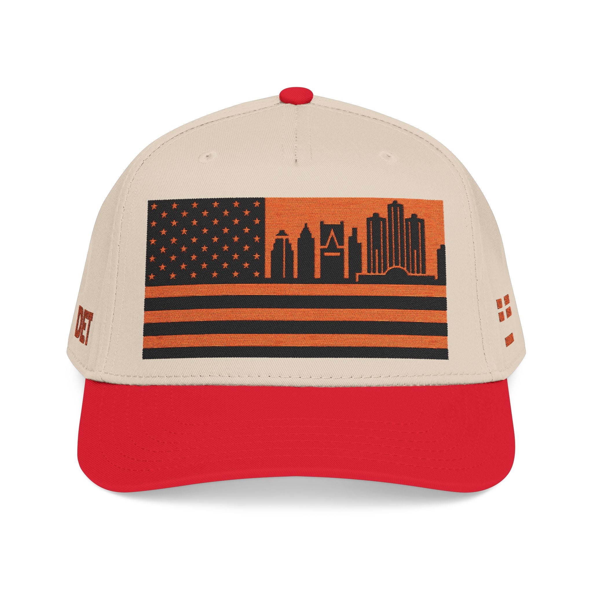 Detroit City Skyline Cap - Orange/Black Flag