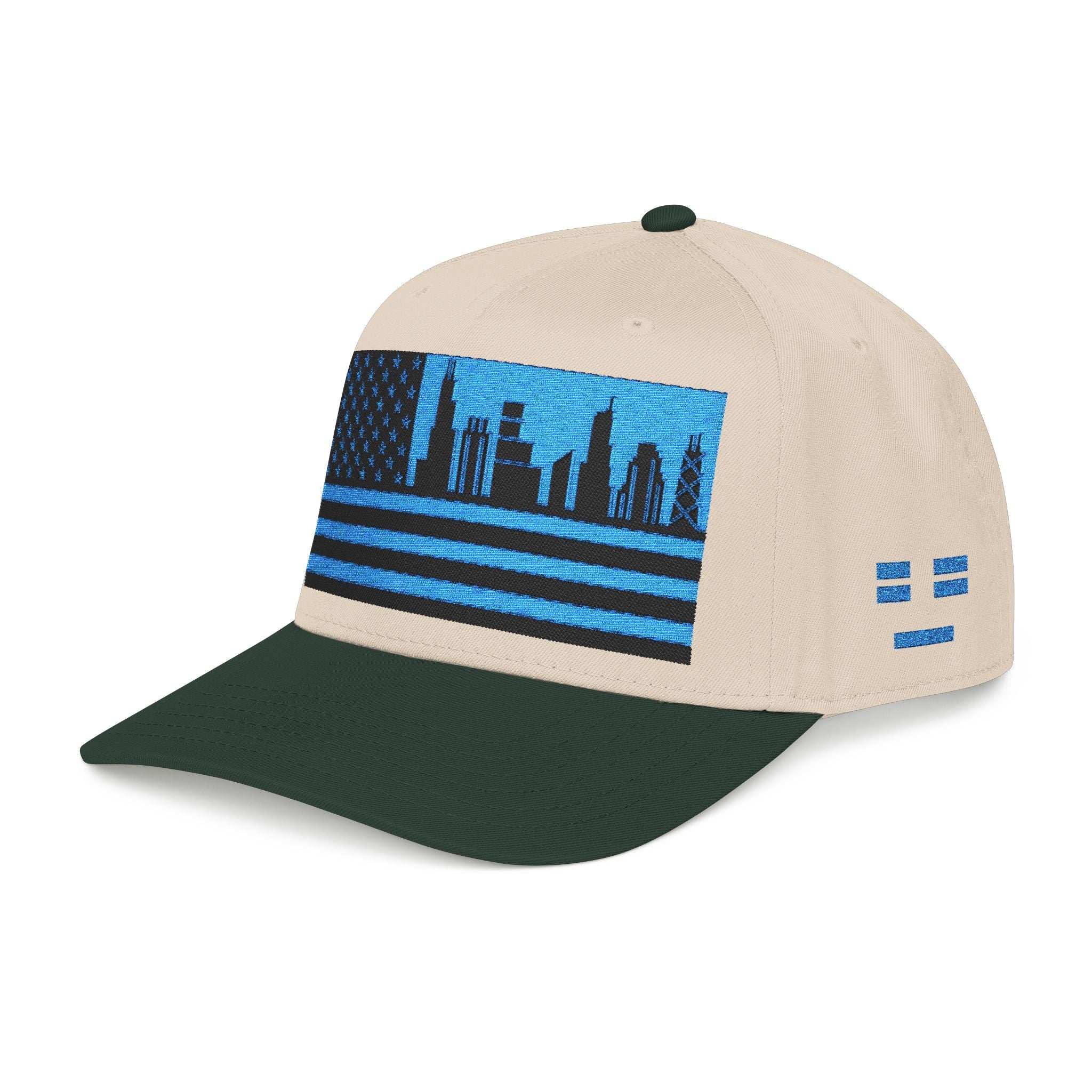 Chicago City Skyline Cap - Light Blue/Black Flag