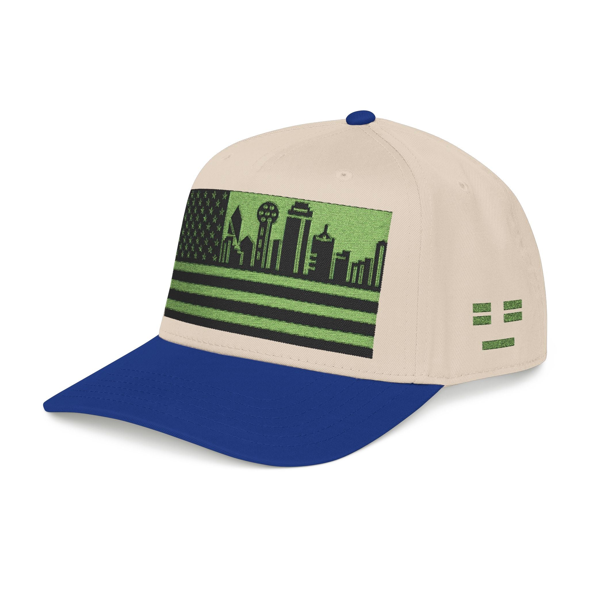 Dallas City Skyline Cap - Light Green/Black Flag
