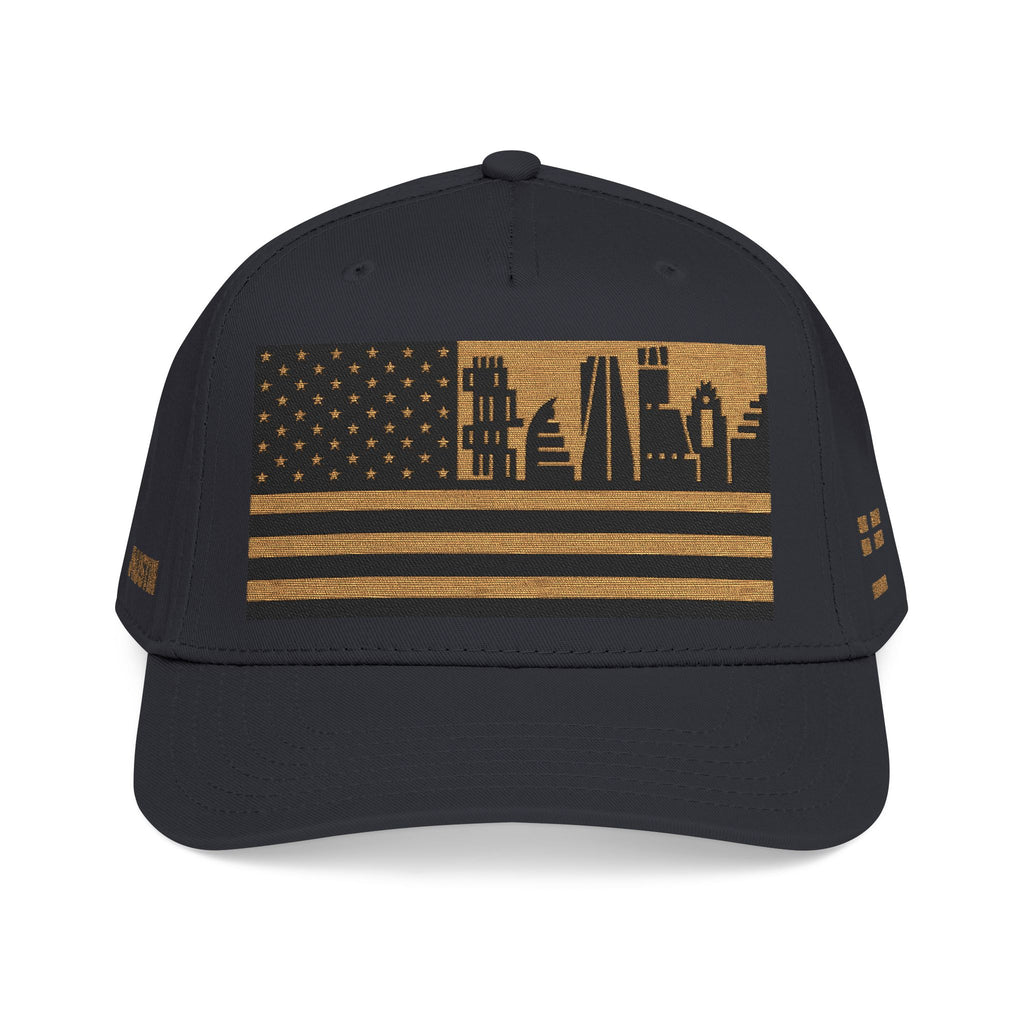 Austin City Skyline Cap - Gold/Black Flag