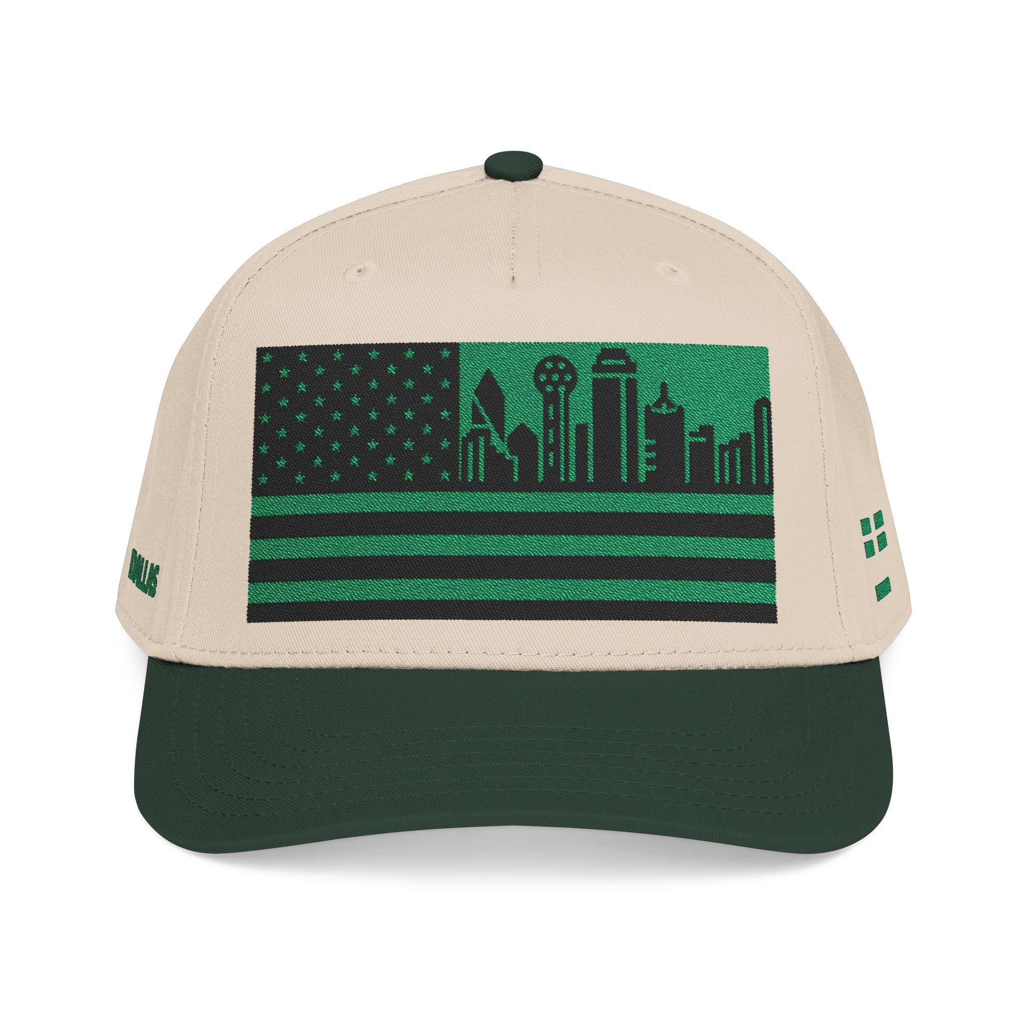 Dallas City Skyline Cap - Green/Black Flag
