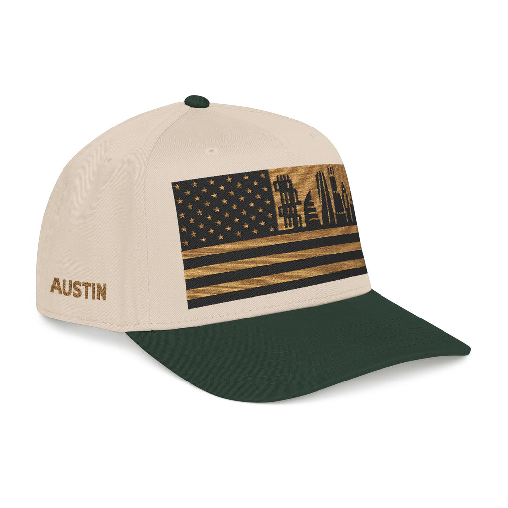Austin City Skyline Cap - Gold/Black Flag