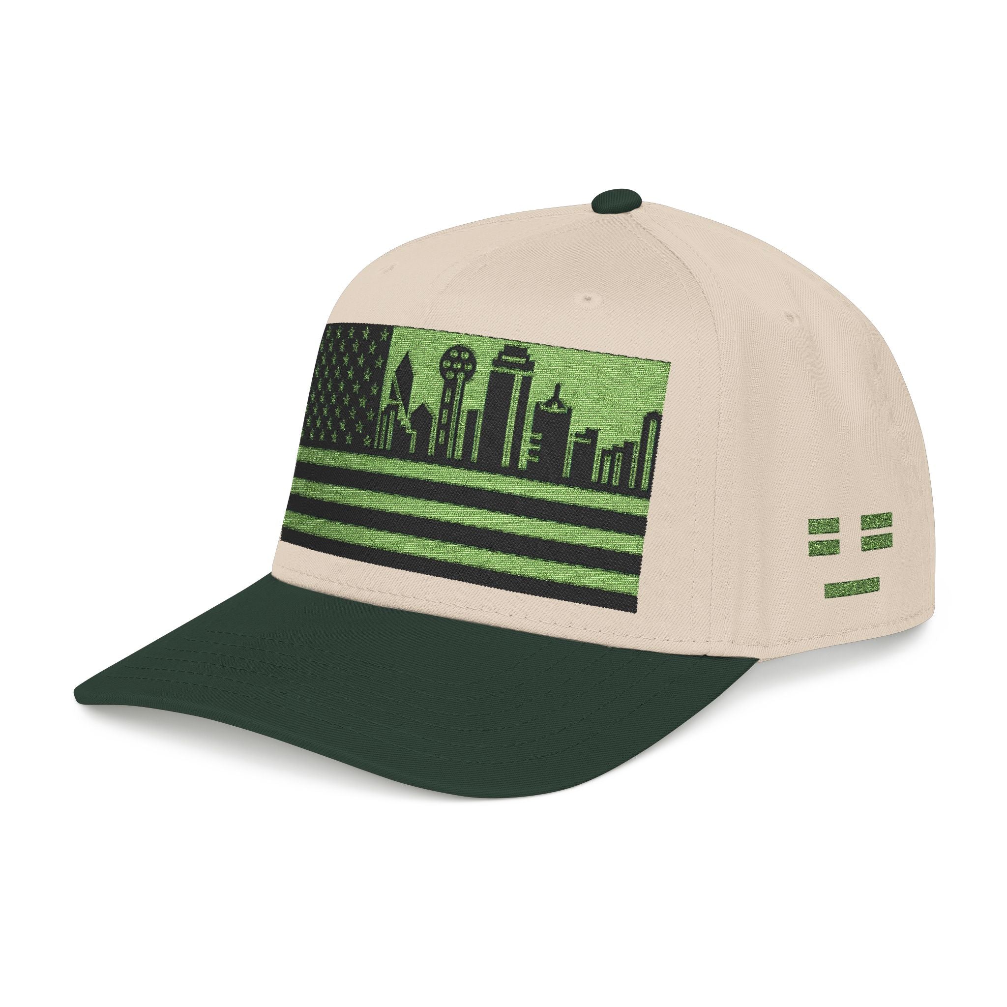 Dallas City Skyline Cap - Light Green/Black Flag