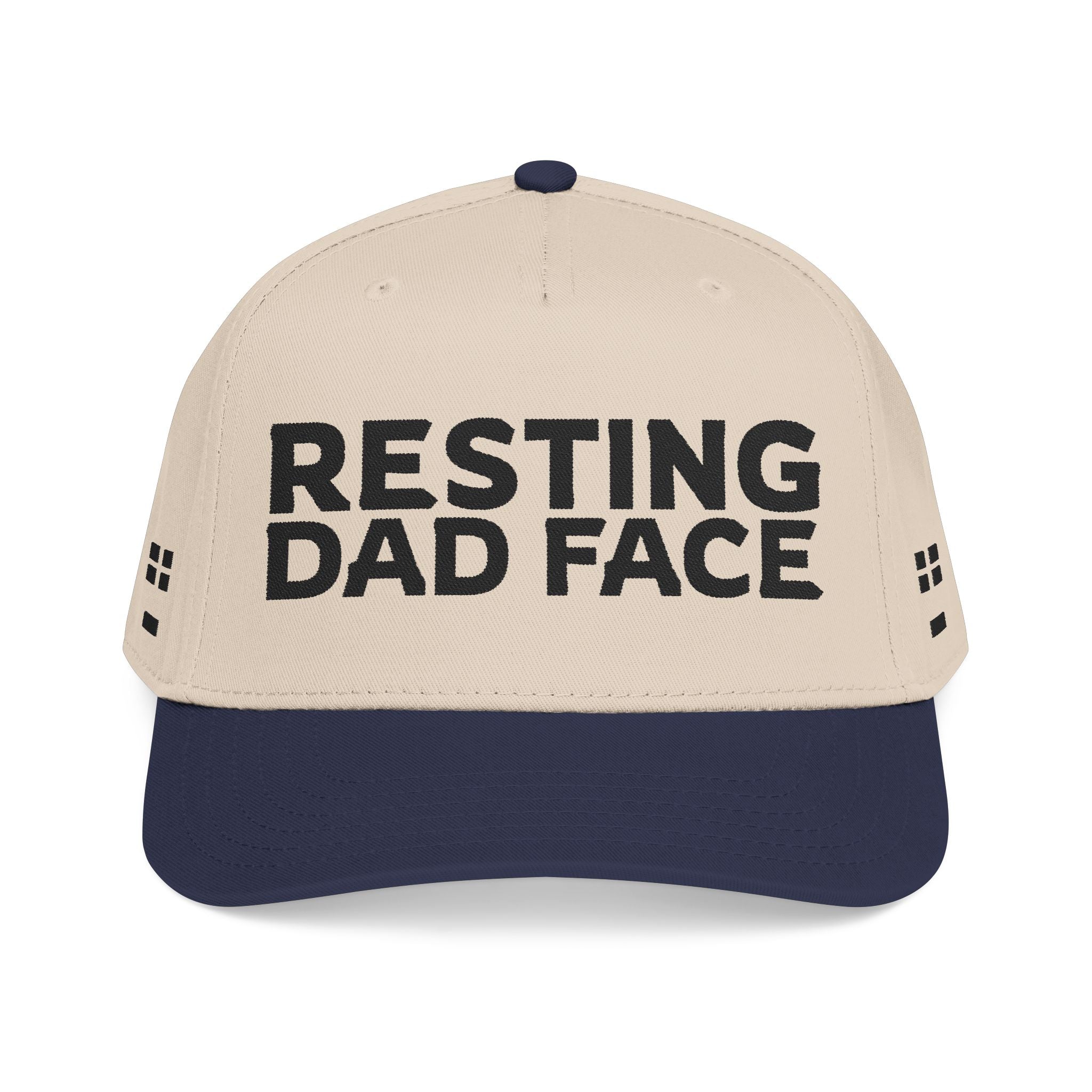 Resting Dad Face Cap - Black Embroidery