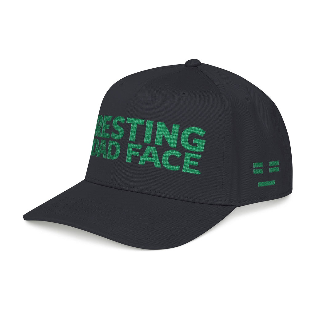 Resting Dad Face Cap - Green Embroidery