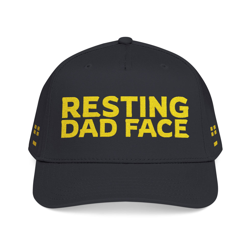 Resting Dad Face Cap - Yellow Embroidery
