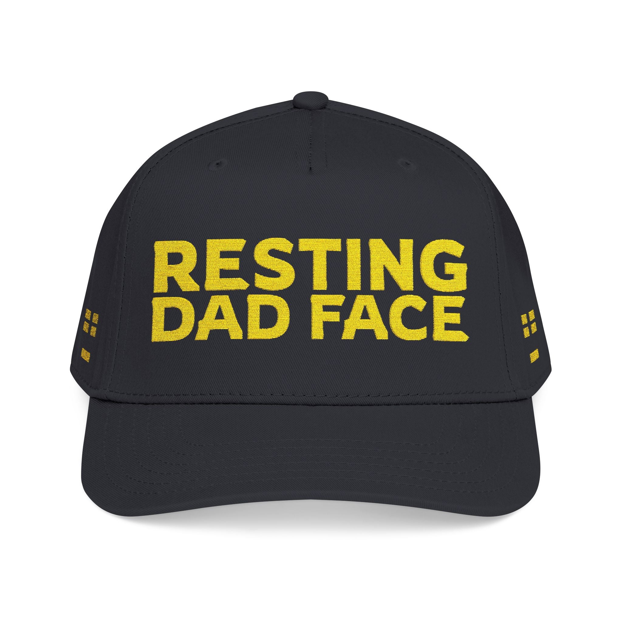 Resting Dad Face Cap - Yellow Embroidery