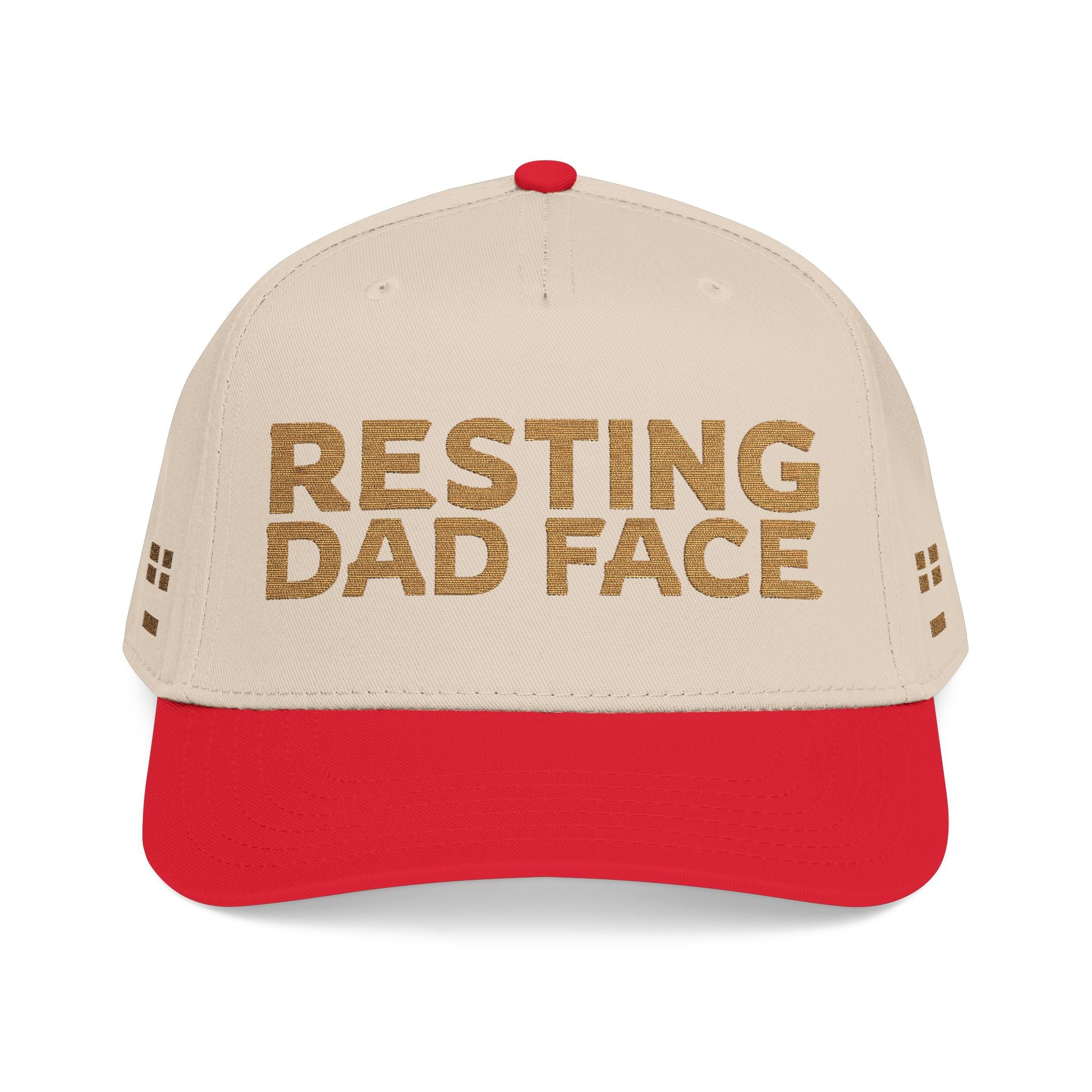 Resting Dad Face Cap - Gold Embroidery