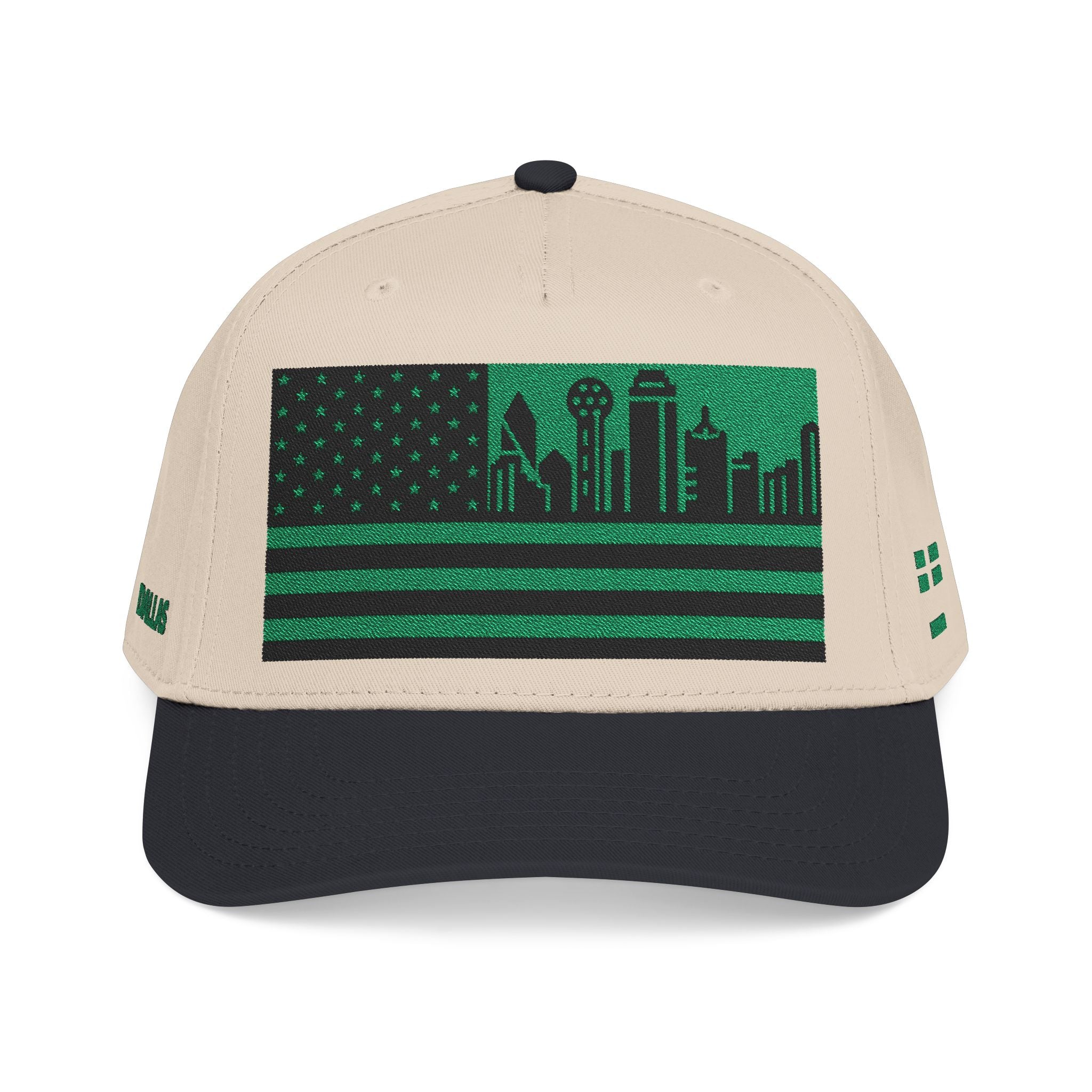 Dallas City Skyline Cap - Green/Black Flag