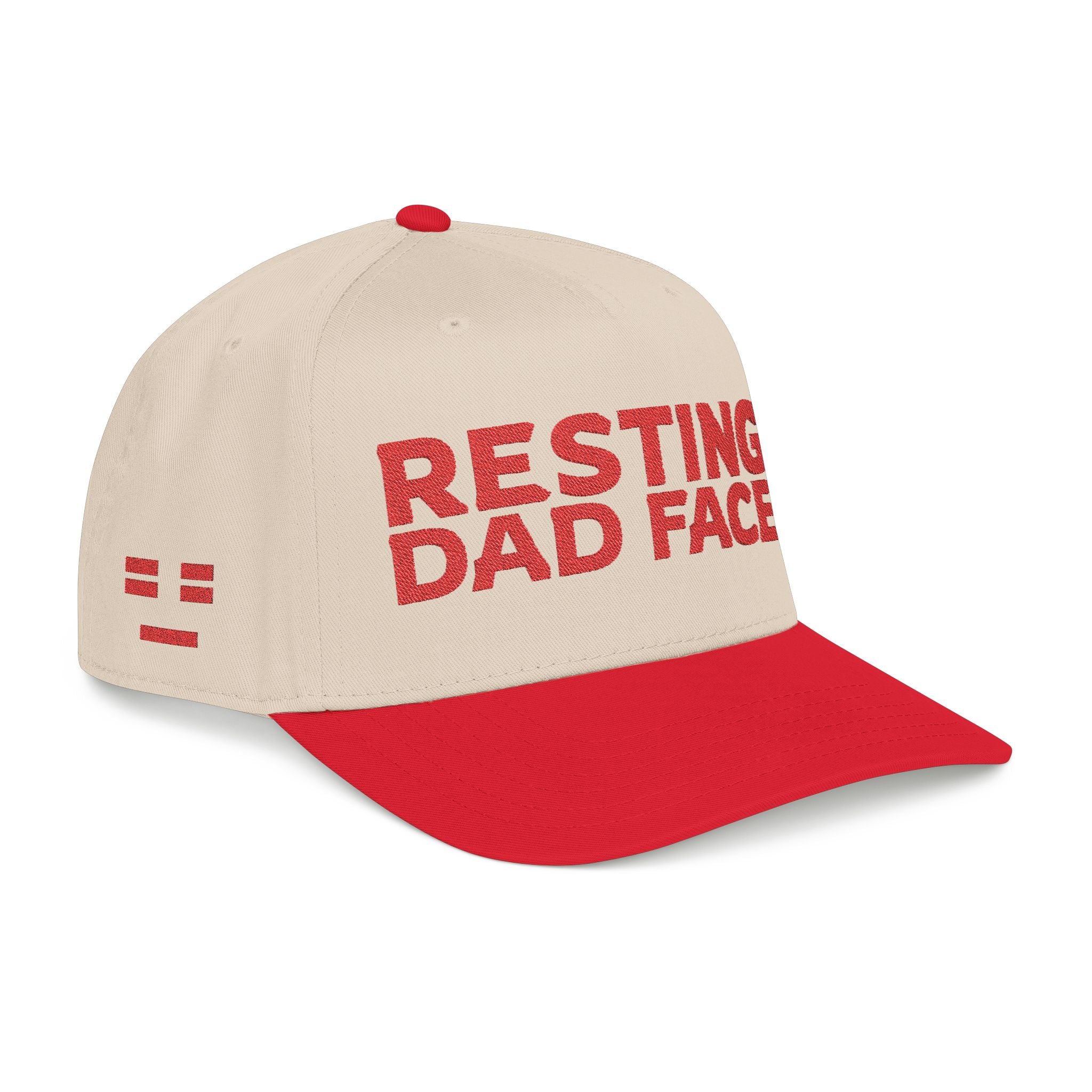 Resting Dad Face Cap - Red Embroidery