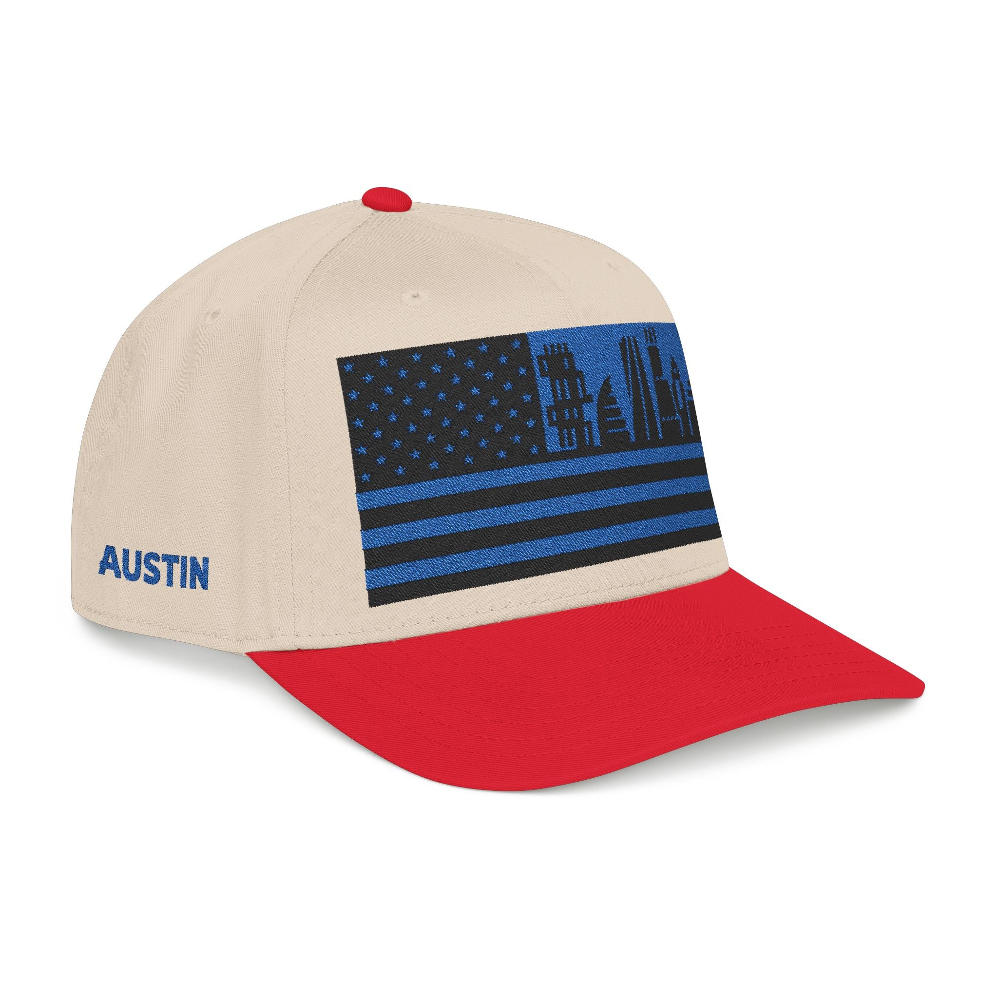 Austin City Skyline Cap - Blue/Black Flag