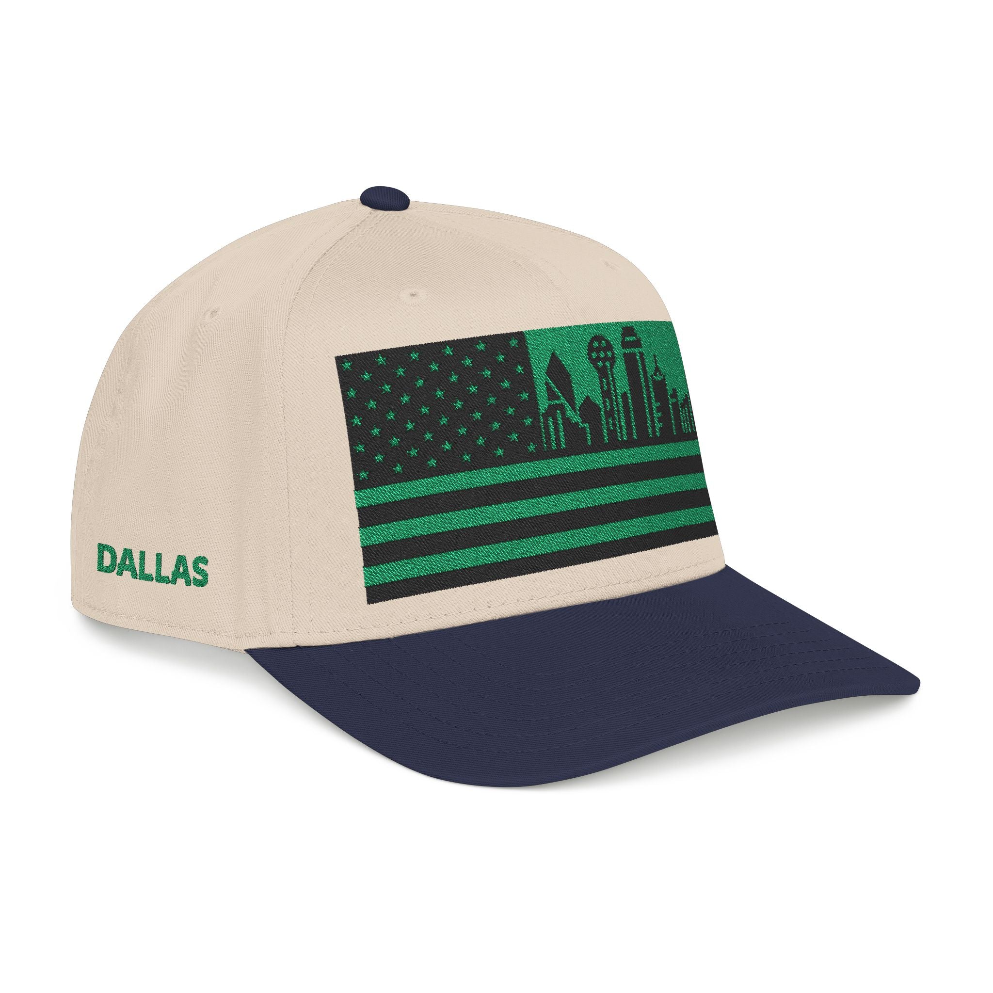 Dallas City Skyline Cap - Green/Black Flag