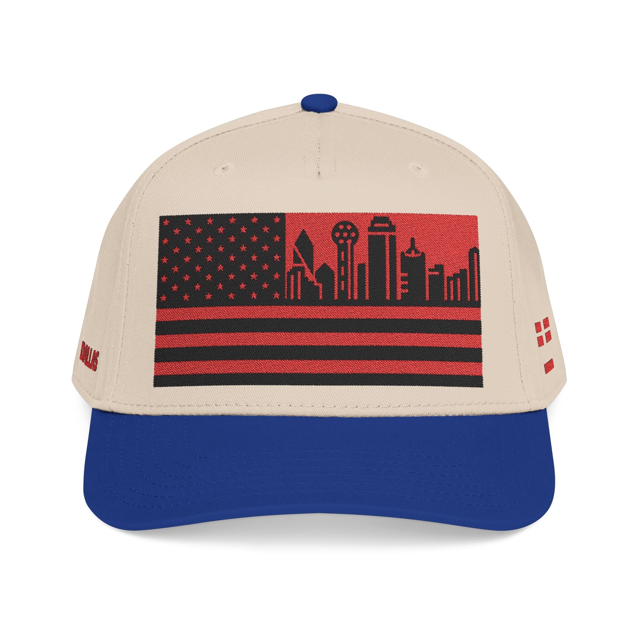 Dallas City Skyline Cap - Red/Black Flag