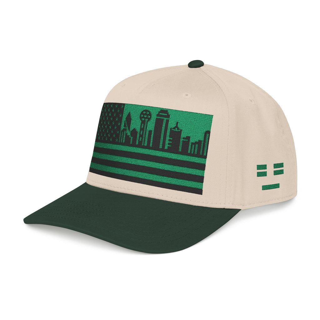Dallas City Skyline Cap - Green/Black Flag