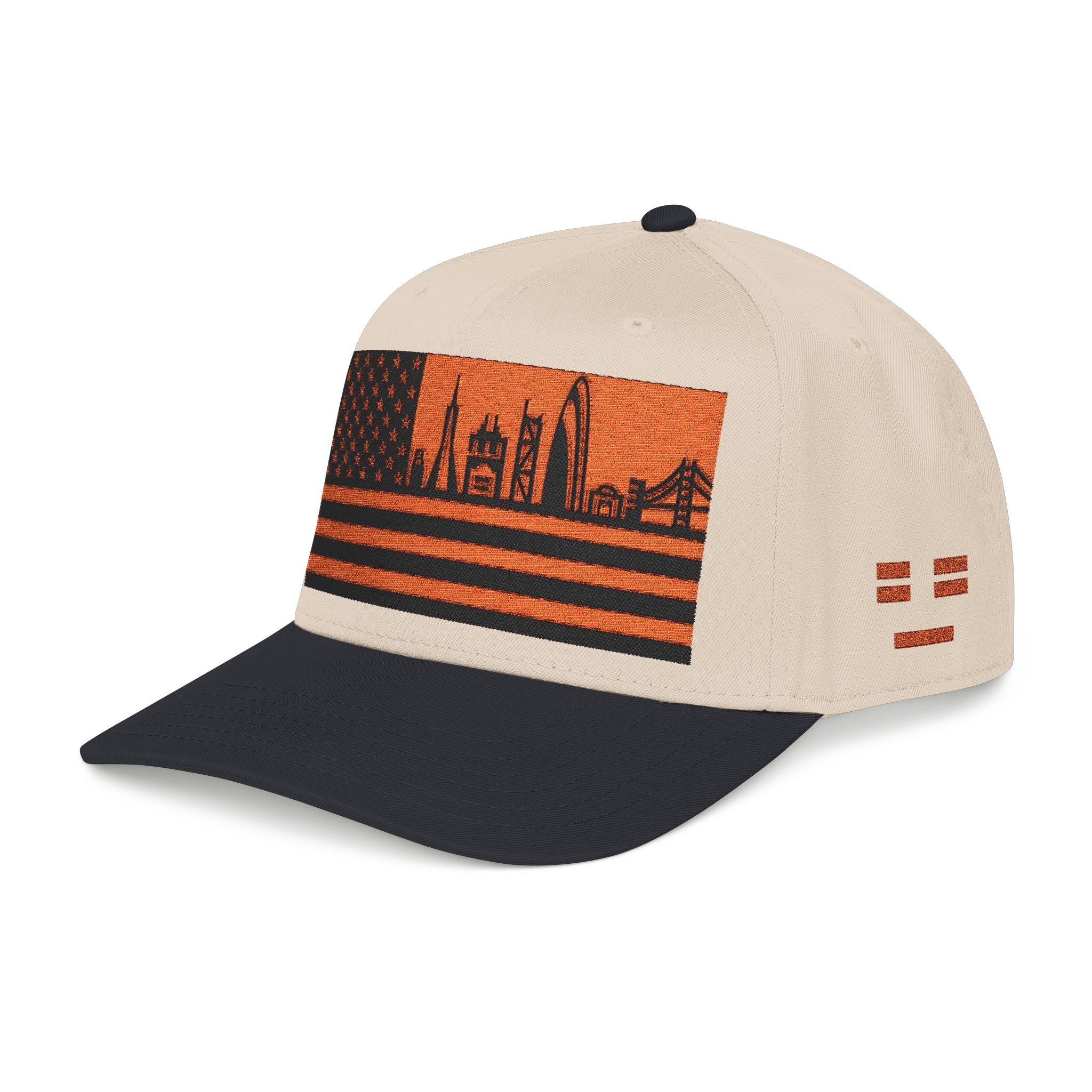 San Francisco City Skyline Cap - Orange/Black Flag