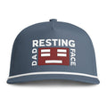 Resting Dad Face Red Icon Hat - Blue Indigo/White Premium Snapback Cap