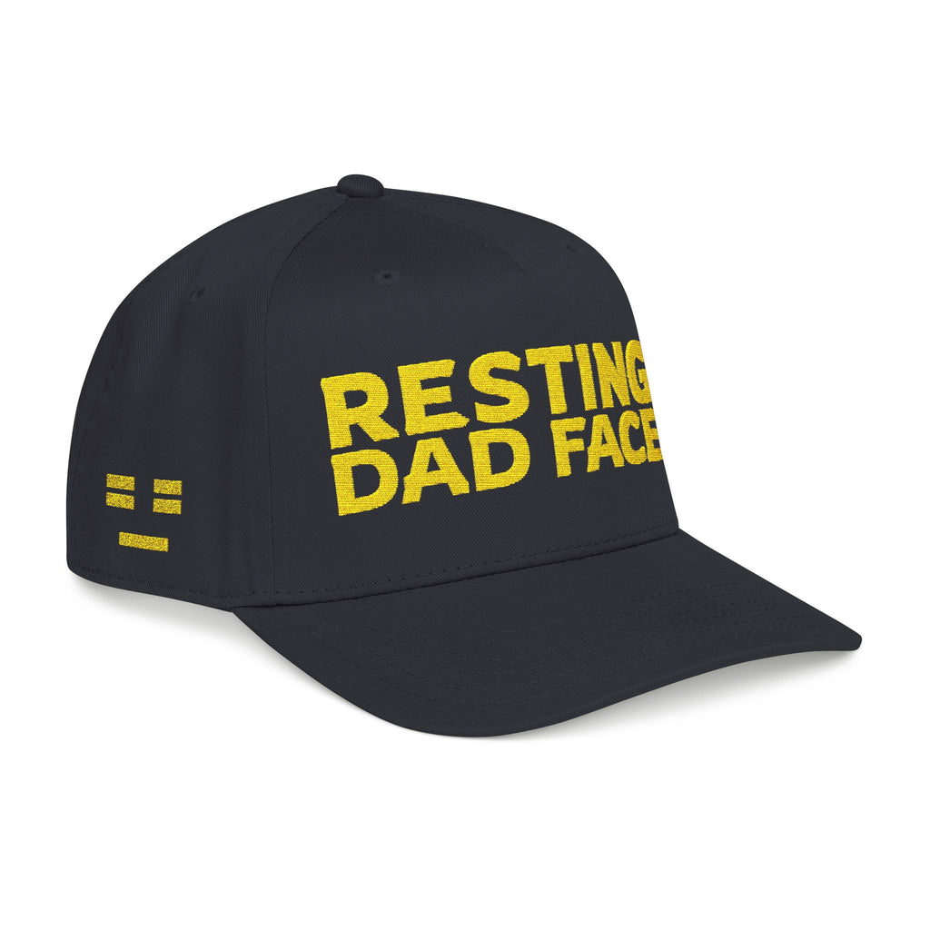 Resting Dad Face Cap - Yellow Embroidery