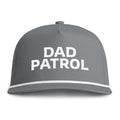 Image of a grey hat with white embroidery reading "Dad Patrol"